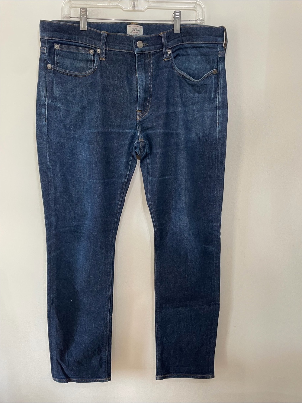 J Crew 484 Kurabo Japan Dark Wash Slim Fit Men’s Denim Jean Sz W 35 X L 32